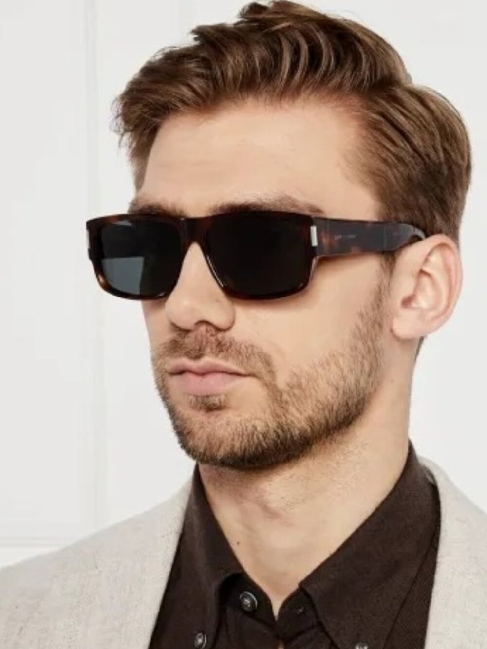Saint Laurent SL689 002 Havana Gray Unisex Sunglasses